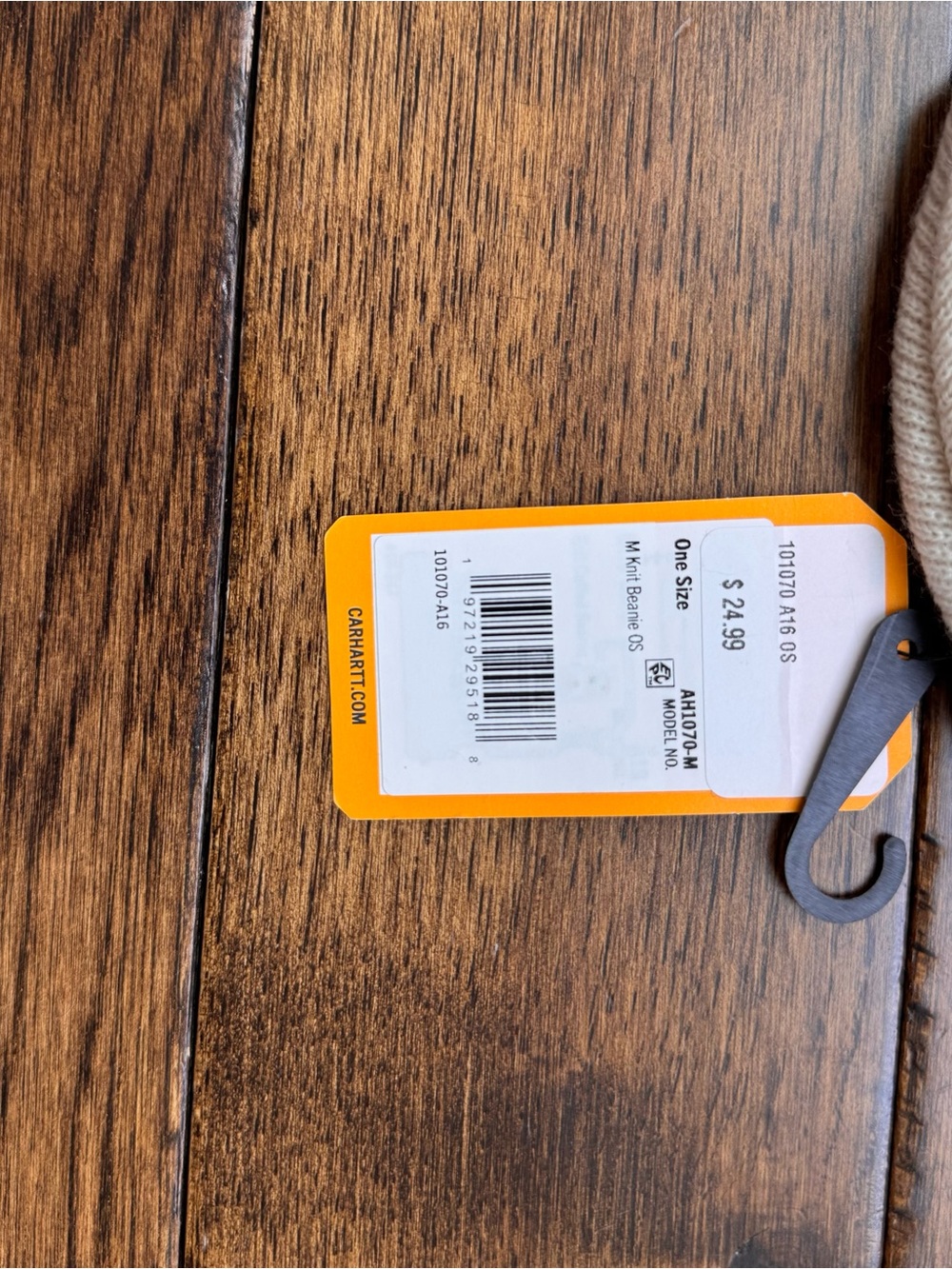Carhartt Cuffed Beanie in Cream - Picture 2 of 2